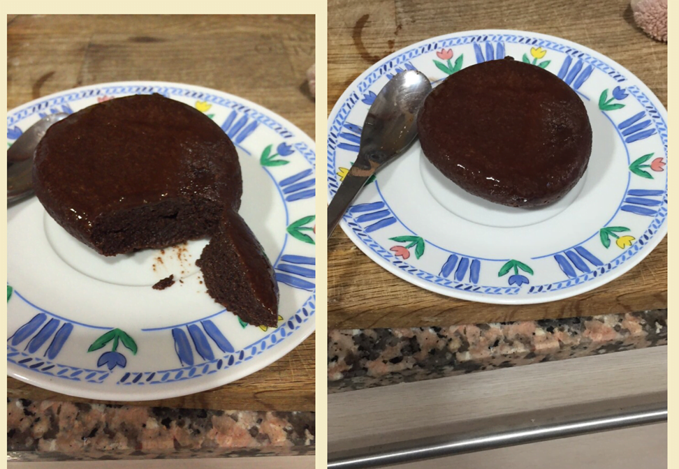 Mug cake de chocolate y proteina