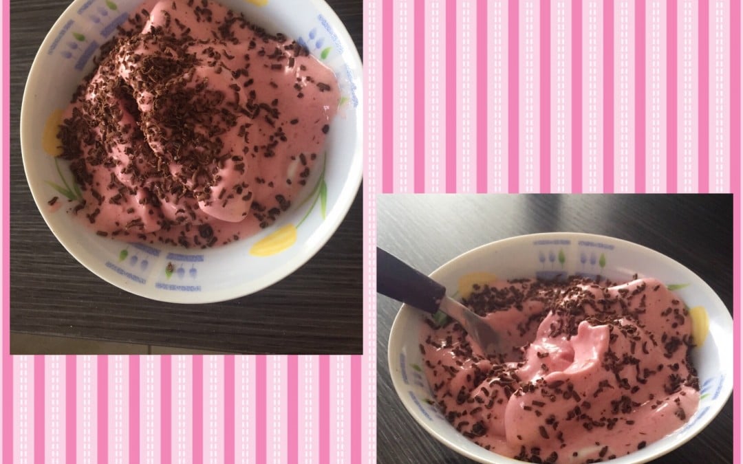 Helado de frambuesa