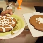 Pancakes de chocolate fitness para halloween