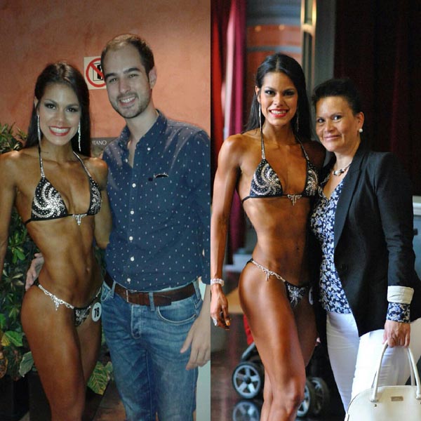 Con mi madre y mi pareja