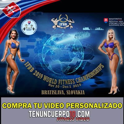 Compra tu video personalizado del campeonato del mundo IFBB 2019 IFBB World Fitness Championships 2019 Bratislava vídeo personalizado