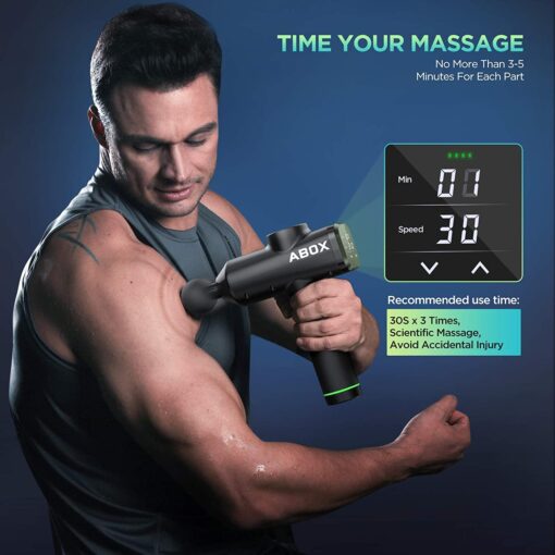 Pistola de masaje muscular 03 Pistola de Masaje Muscular Abox con pantalla tactil