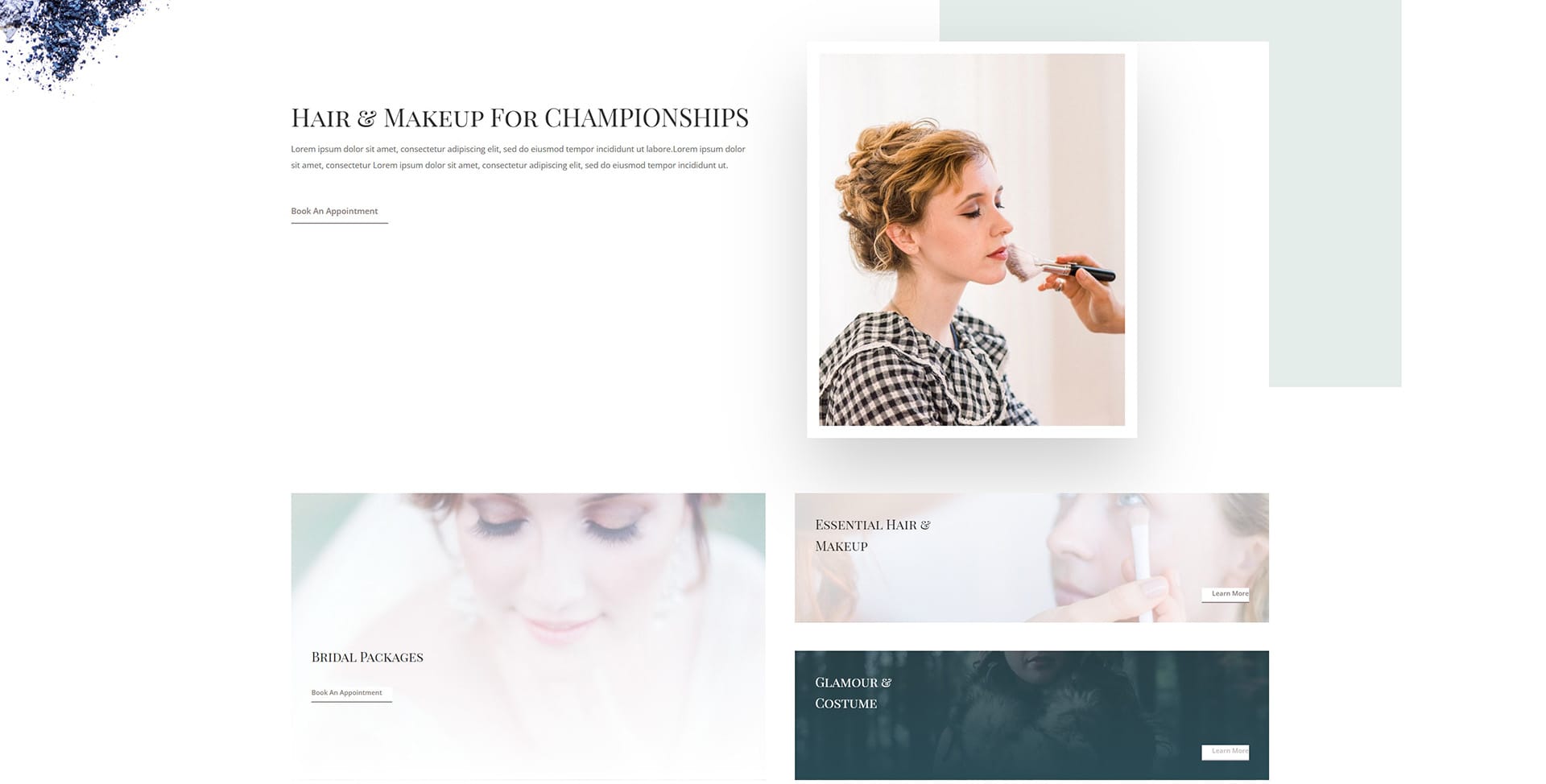 Ejemplo de cómo se ve la página personalizada de un proveedor premium.