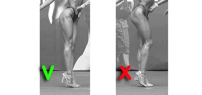 Piernas en la pose de lado Reglas Bikini fitness IFBB Los 10 errores que te alejan del podio en Bikini Fitness IFBB (y como solucionarlos)