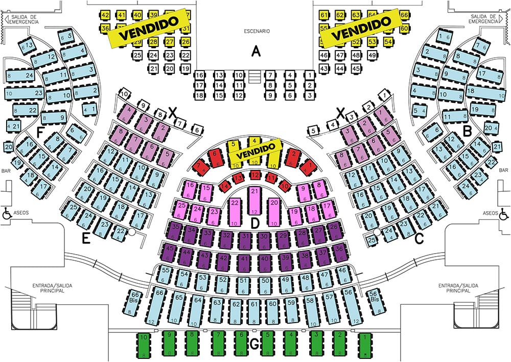 Benidorm Palace Seating Plan