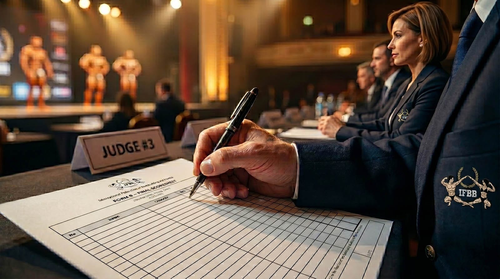 How do judges score in IFBB championships IFBB WORLD FITNESS CHAMPIONSHIPS