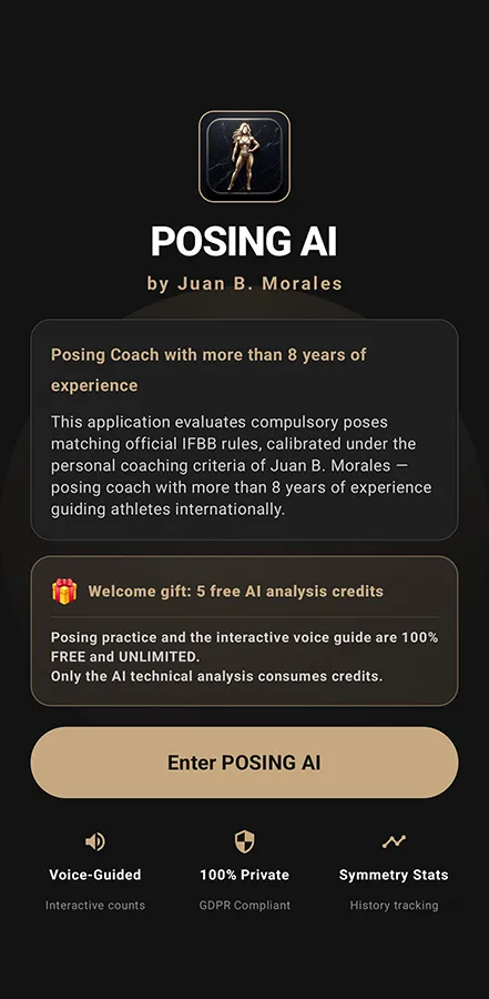 Aplicación de evaluación de poses IFBB con inteligencia artificial 2 Página de Login
